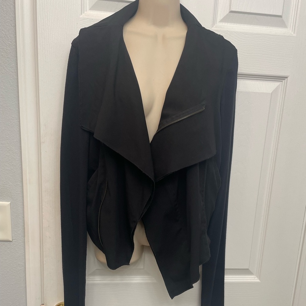 Bar III Black Women's Draped Cropped Jacket